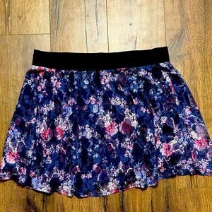 Wet Seal Plus Purple Floral Mini Skirt